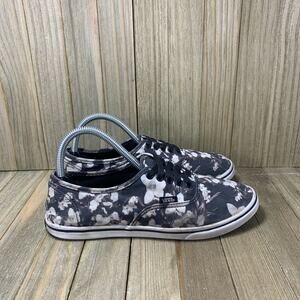 Vans Authentic Lo Pro Blurred Floral Black/White Shoes Women’s Size 7.5